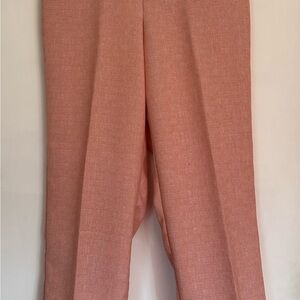 Alfred Dunner Peach-Orange Straight Leg Polyester Pants